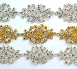 1012 Crystal, Gold or AB Rhinestone Trim