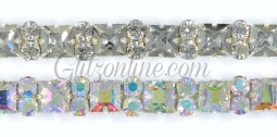 1023-Crystal 3/8"  Rhinestone trim