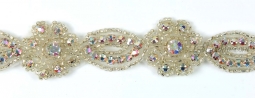 1028 AB/Silver Rhinestone Trim