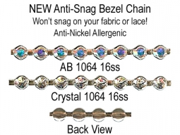 Swarovski Crystal 16ss Sterling Silver Anti-Snag Bezel Rhinestone Chain 10 Meter Factory Bolt