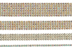 Preciosa Crystal Metal Set Rhinestone Banding (set in silver metal)