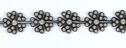 1086 Swarovski Crystal Rhinestone Black Trim