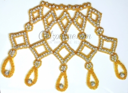 1117 Austrian Crystal Rhinestone Neckpiece 3.5x10x7"