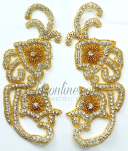 1127 Austrian Crystal Rhinestone Applique Pair