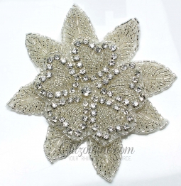 1133 Austrian Crystal Rhinestone Applique 4.25" iron or sew on