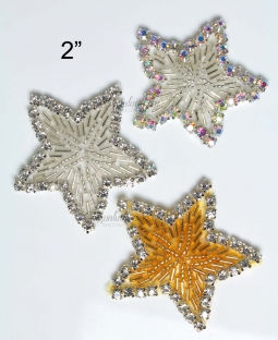 1139 Austrian Crystal 2" Rhinestone Star Applique