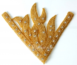 1147 Austrian Crystal Rhinestone Applique 5.75" iron or sew on