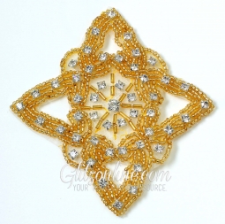 1152 Austrian Crystal Iron On Rhinestone Applique 4x4"