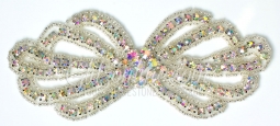 1207 Austrian Crystal Rhinestone Applique 5.5x3"  iron or sew on