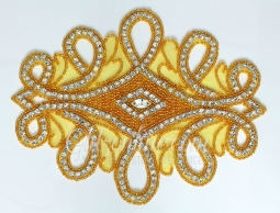 1211 Austrian Crystal Rhinestone Applique - 3 colors 7.75x6" iron or sew on