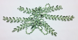 1303 Crystal Rhinestone Peridot Applique 9x3"