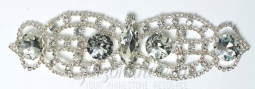 1313 Crystal Rhinestone Applique 7x2"