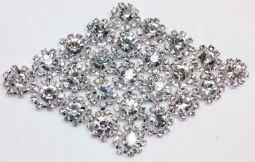 1324 Crystal Rhinestone Lace Applique 4.5x3"