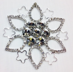 1335 Crystal Rhinestone Lace Applique 3.75"