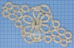 1366 Crystal Rhinestone Applique Applique 4.5x8"