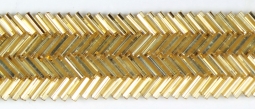 Double Chevron Bugle Beaded Trim