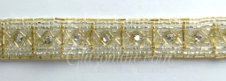 2012 Beaded & Rhinestone Trim 1 1/8 "