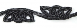 2015 Cord & Rochelle Black Beaded Trim