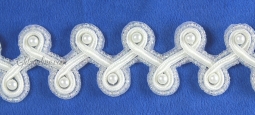 2040 1 1/2" Pearl/Crystal Beaded Trim