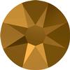 3128 Swarovski Crystal Dorado Gold Lochrosen Sew-On Flatback Rhinestones