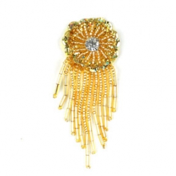 2100 Flower Beaded Applique