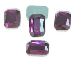 215 Glitzstone Amethyst Purple Octagon Cushion Back Rhinestones