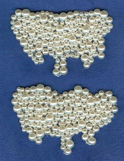 2203 Pearl Beaded Applique Pair