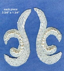 2210 Pearl Beaded Applique