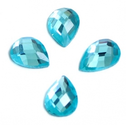 Glitzstone Crystal Aqua Teardrop Rhinestones