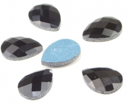 Glitzstone Crystal Black Teardrop Rhinestones