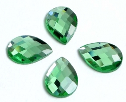 2303 GlitzStone Crystal Chessboard Light Green Teardrop Rhinestones