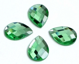 2303 GlitzStone Crystal Chessboard Light Green Teardrop Rhinestones