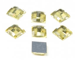 224 Glitzstone Jonquil Yellow Chessboard Square Rhinestones