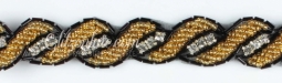 1010 Gold & Black Beaded Crystal Rhinestone Trim 6 Yard Bolt