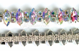 1024 Crystal AB Rhinestone Trim 6 Yard Bolt