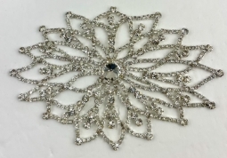 1330 Crystal Rhinestone Lace Applique 4.5x7"