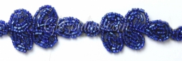 2009 Sapphire Blue Beaded Trim 6 Yard Bolt