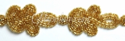 2009 Gold Beaded Trim 6 Yard Bolt