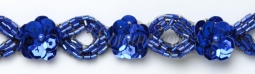 2010 Sapphire Blue Beaded Trim 6 Yard Bolt