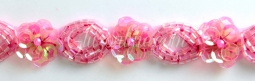 2010 Hot Pink Beaded Trim 6 Yard Bolt