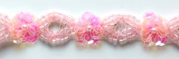 2010 Light Pink Beaded Trim 6 Yard Bolt