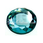211 GlitzStone Crystal Aquamarine Blue Flat Top Round Flatback Rhinestone 25mm