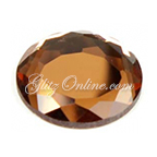 211 GlitzStone Crystal Coffee Brown Flat Top Round Flatback Rhinestone 25mm