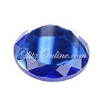 211 GlitzStone Crystal Sapphire Blue Flat Top Round Flatback Rhinestone 25mm