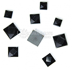 2203 GlitzStone Crystal 6mm Square Flatback Jet Black Rhinestones 1 Dozen