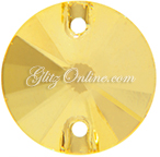 3200 Swarovski Crystal Light Topaz Yellow 10mm Flatback Sew On Rivoli Rhinestones 1 Piece