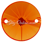 3200 GlitzStone Crystal Hyacinth Orange 8mm Sew On Rivoli Rhinestone 1 Dozen