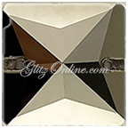 314 Glitzstone Jet Hematite Silver Sew On Square Rhinestones