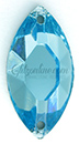 3222/2 Swarovski Crystal Aquamarine Blue 18x9 Sew On Navette Rhinestones 2 Dozen Factory Pack