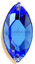 3222/2 Swarovski Crystal Sapphire Blue 18x9 Sew On Navette Rhinestones 1 Dozen